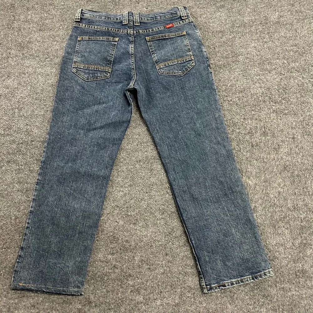 Wrangler Jeans Boys Size 14 Husky Blue Straight Fit Five Star Flex Denim New